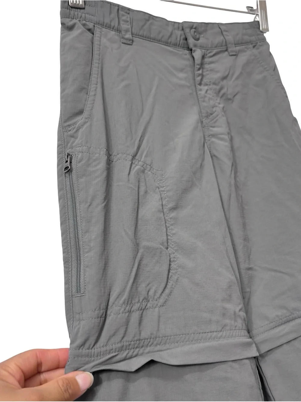 Columbia Youth Boys Omni‎ Shade Silver Ridge IV convertible pants city grey Sz 8